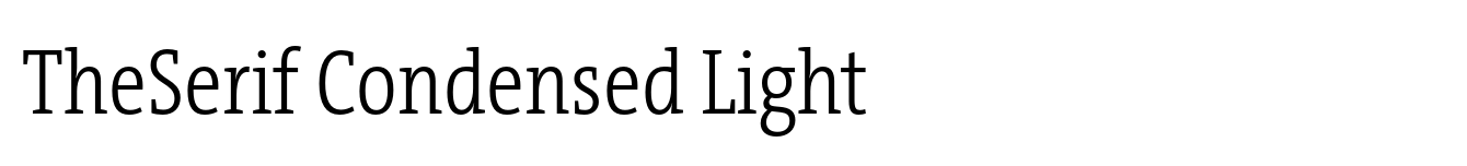 TheSerif Condensed Light